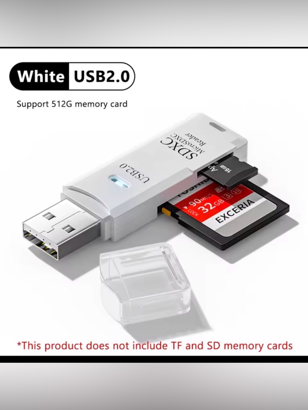 USB2.0 Micro SD Card Reader, 5 Gbps 2-In-1 SD Card Reader to USB Adapter
